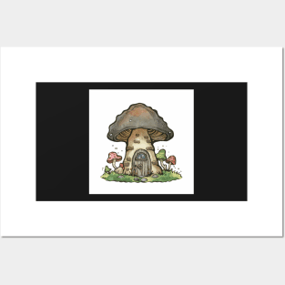 Mushroom Cottage Posters and Art